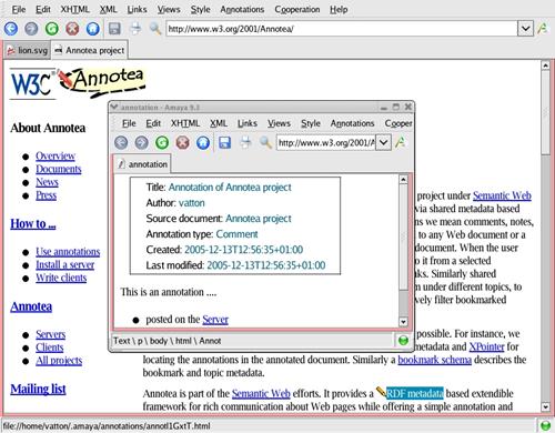 Скриншот программы Amaya 2012