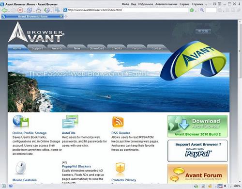 Скриншот программы Avant Browser 11