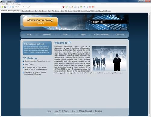 Скриншот программы Bunny Web Browser для ноутбука