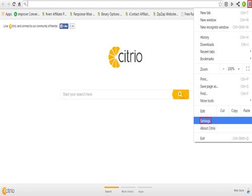 Скриншот программы Citrio для windows vista