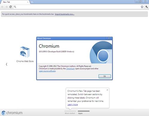 Скриншот программы Chromium для windows 10