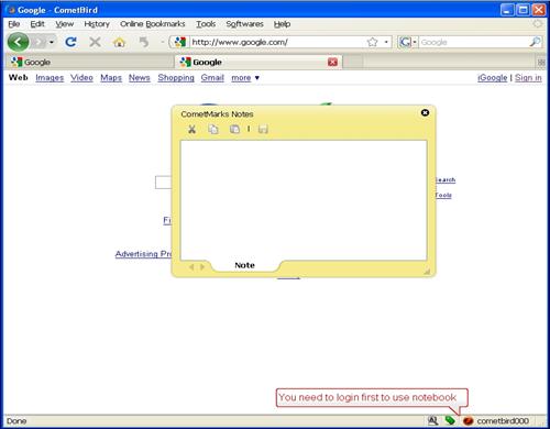Скриншот программы CometBird для windows 8