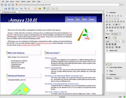 Скриншот программы Amaya для windows 7
