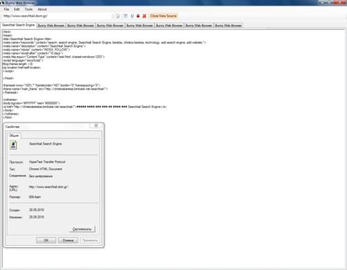Скриншот программы Bunny Web Browser для windows 8