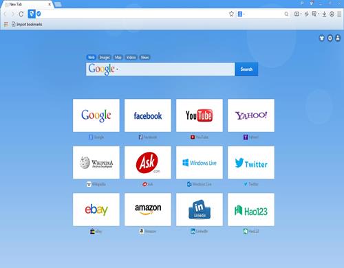 Скриншот программы Baidu Browser для windows xp