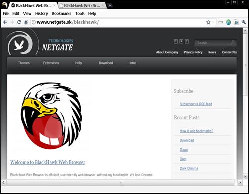 Скриншот программы BlackHawk Web Browser 64 bit